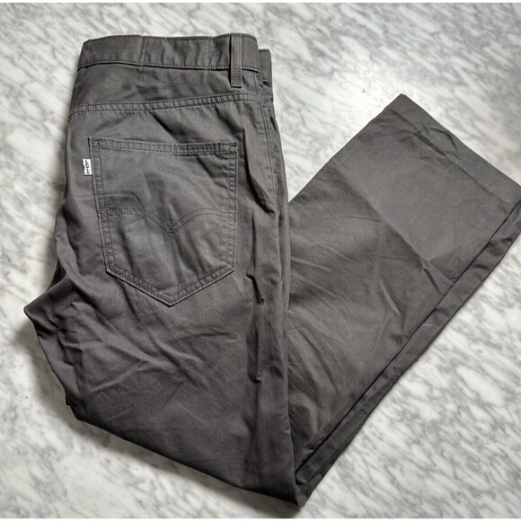Levis Chino Straight Stretch Pants  Gray pants Men's W33 L30 - Picture 1 of 12